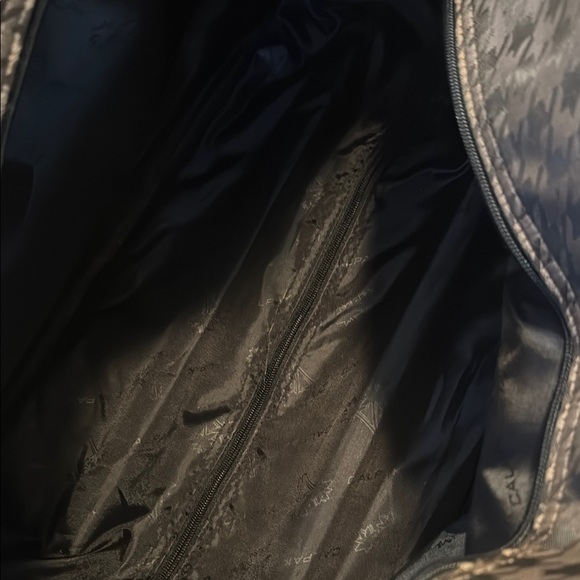 CALPAK 24 inch rolling satchel DUFFEL BAG Brown Houndstooth Unisex Carry on - Picture 11 of 12